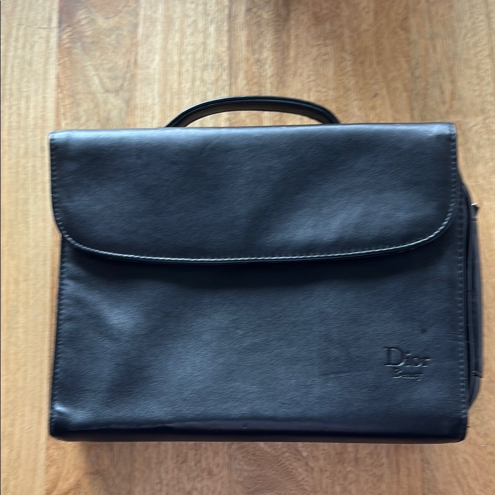 Dior Black Cosmetic Bag with Sleek Design